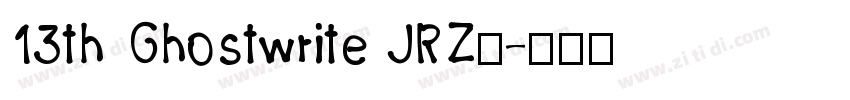 13th Ghostwrite JRZ常字体转换